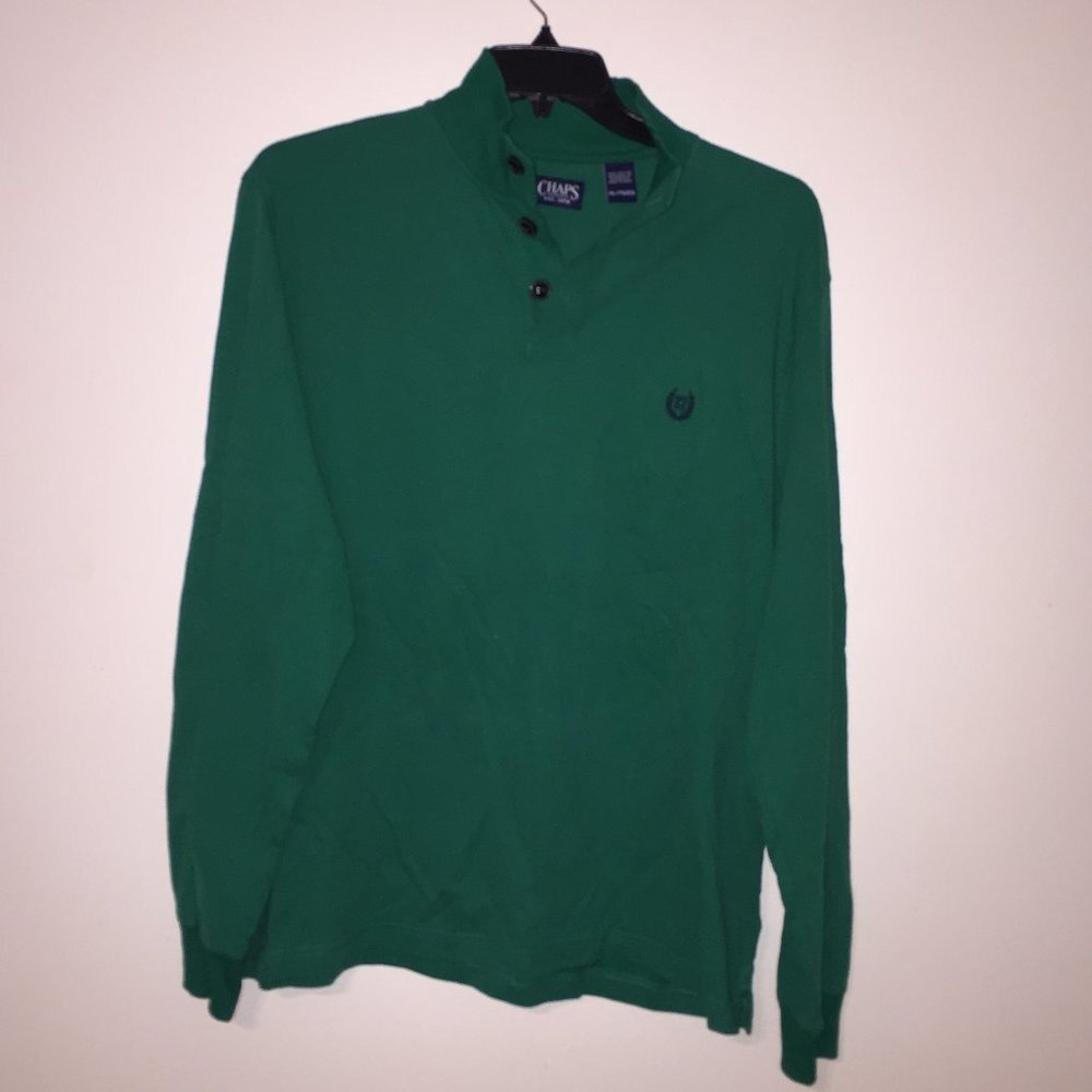 NWOT Chaps XL Pullover LS Green